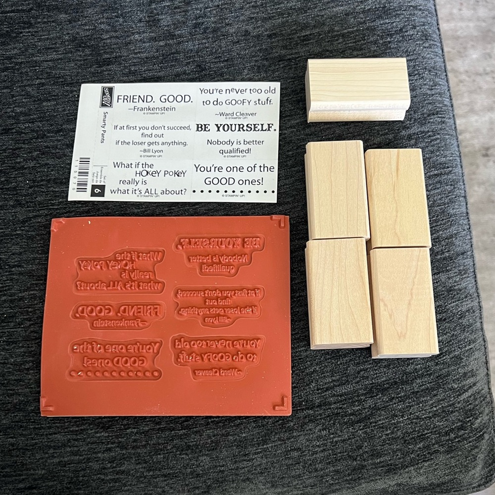 EUC Stampin Up Smarty Pants Stamp Set and blocks